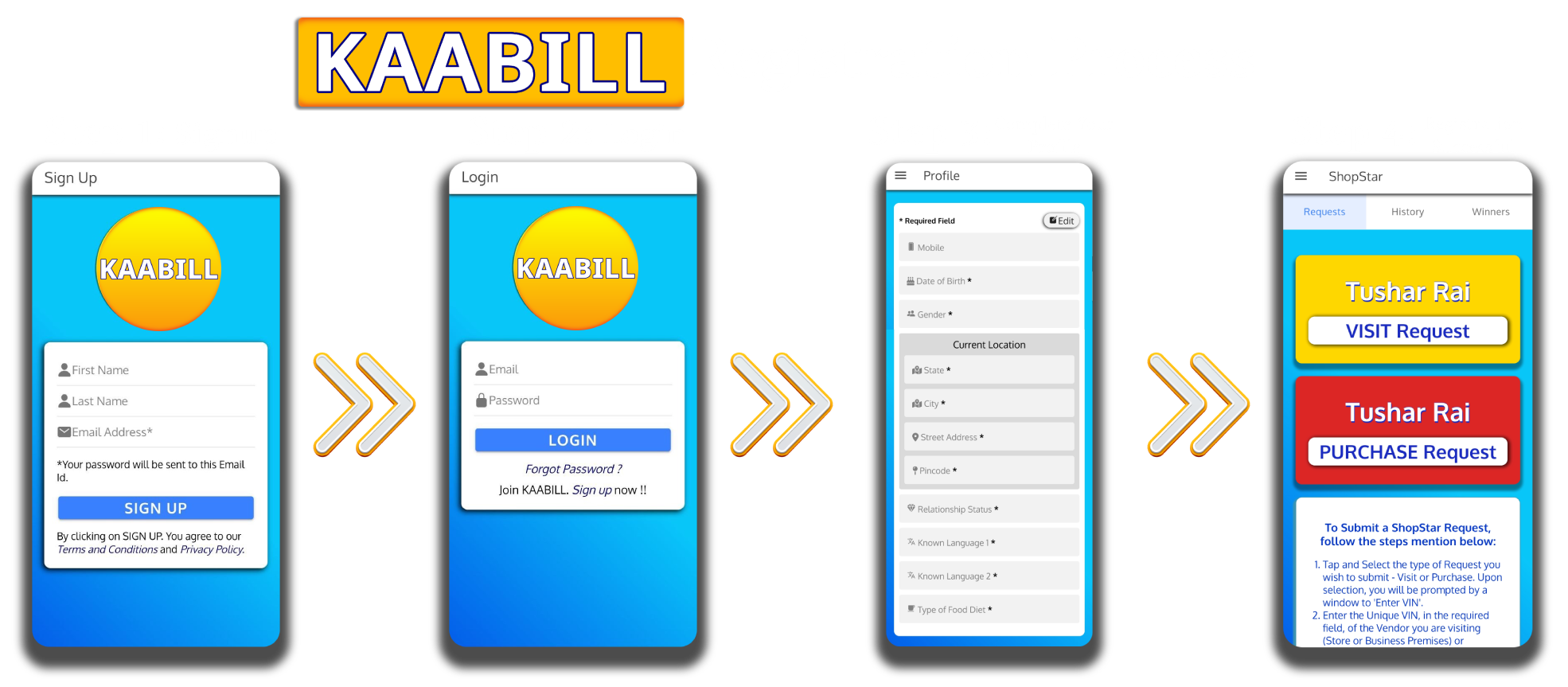 KAABILL App Dashboard
